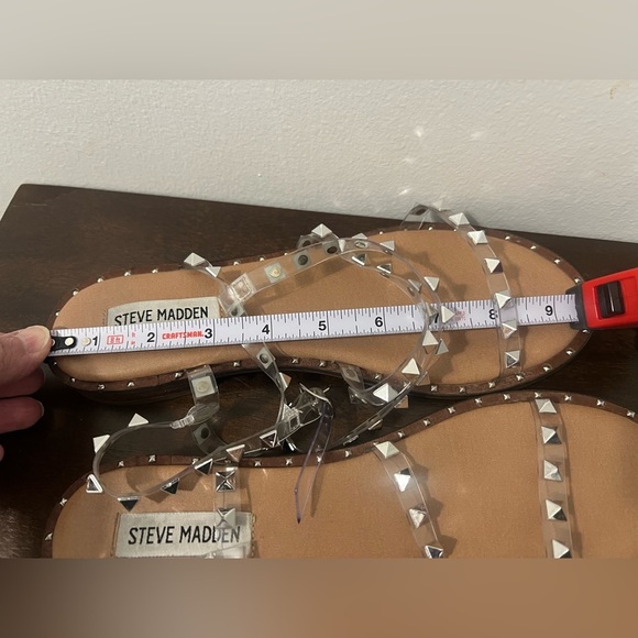 Steve Madden Tan Sandals with Silver Studs - Picture 10 of 13